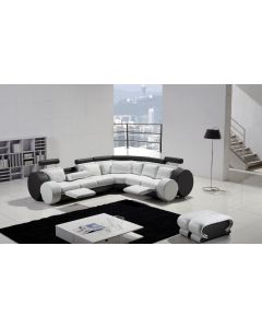 Grand canapé d'angle cuir contemporain BARCELLONA