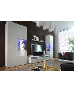 Meuble TV moderne et design laqué + LED NICES